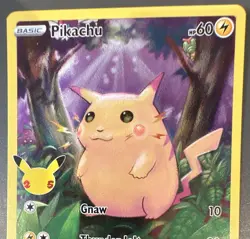 Pokemon TCG Pikachu 005/025 Holo Rare Holo Celebrations 60 HP English 2021 - Image 4