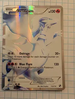 Pokemon TCG Reshiram Celebrations Classic Collection Card 113/114 NM Condition - Image 1