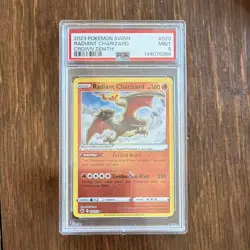 Pokemon Radiant Charizard SWSH Crown Zenith Radiant Holo PSA 9 020/159 - Image 1