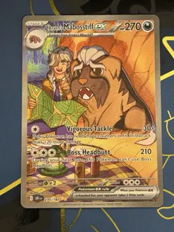 Pokemon TCG Arven's Mabosstiff ex 235/182 Destined Rivals Illustration Rare - Image 1
