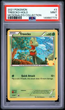 PSA 9 Treecko Holo 2021 Pokemon McDonald's Collection #3 - Image 1