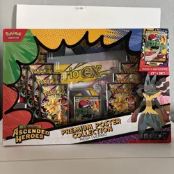 Pokemon TCG Ascended Heroes Premium Poster Collection Mega Lucario Kit - Image 1