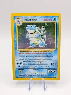 Pokemon TCG Italian Blastoise 💫Swirl 💫 Holo Rare Base Set: 2/102 - MP - Image 1