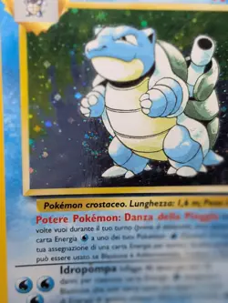Pokemon TCG Italian Blastoise 💫Swirl 💫 Holo Rare Base Set: 2/102 - MP - Image 2