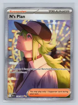 N's Plan 170/086 Holo Special Illustration Rare Black Bolt Pokemon NM - Image 1