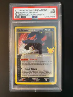 2021 Pokemon SWSH Celebrations Umbreon Classic #17/17 PSA 9 MINT - Image 1