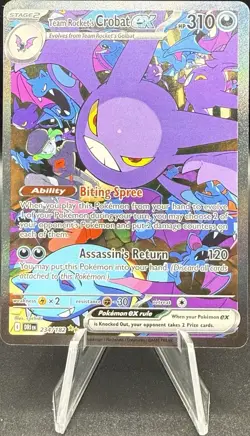The Pokemon Company Team Rocket's Crobat ex 234/182 SV10 Full Art Holo EN - Image 1