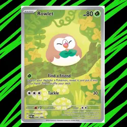 Rowlet 090/088 Pokemon TCG ME03 Perfect Order Illustration Rare IR NM - Image 1