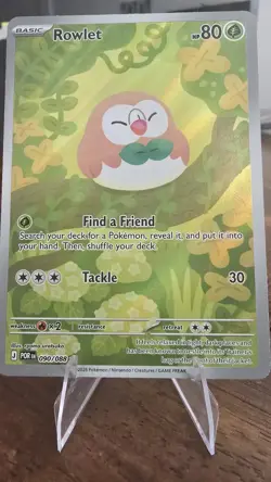 Rowlet 090/088 Pokemon TCG ME03 Perfect Order Illustration Rare IR NM - Image 2