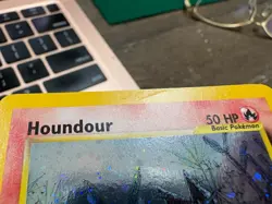 Houndour Pokemon Neo Discovery Holo 5/75 Swirl HP - Image 2