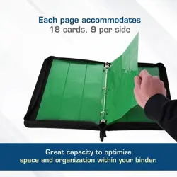 10 BCW Side Loading 18 Pocket Album Pages Green Binder Page Trading Cards MTG - Image 4