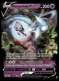 Pokemon TCG Crown Zenith #065/159 Hatterence V NM - Image 1