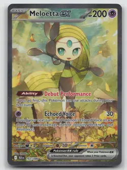 Meloetta ex 167/086 Holo Special Illustration Rare Black Bolt Pokemon LP - Image 1
