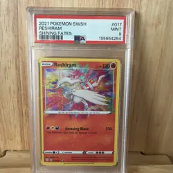 2021 POKEMON SWORD & SHIELD SHINING FATES #017 RESHIRAM PSA 9 - Image 1