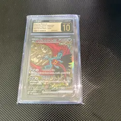 Pokemon Roaring Moon ex Sv8a Terastal Fest 218/187 Special Art Rare Holo CGC 10 - Image 1