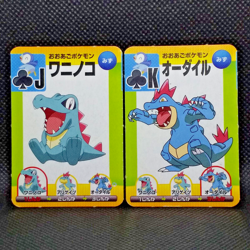 Totodile Feraligatr Pokemon Evolution Playing Cards Diamond & Pearl Nintendo - Image 1