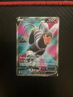 Houndoom V - 178/189 - Pokemon Darkness Ablaze Sword & Shield Full Art Card NM - Image 1