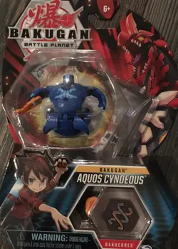 Bakugan Battle Planet Aquos Cyndeous Collectible Figure with Collector Card - Image 1