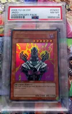 PSA 8 YuGiOh Jinzo YAP1-EN007 Ultra Rare Limited Edition English Card - Image 1