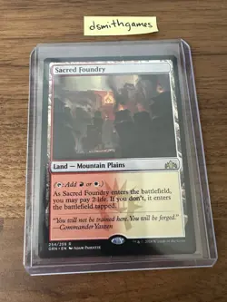 [Near Mint] MTG Sacred Foundry Rare Land Guilds of Ravnica - Image 1