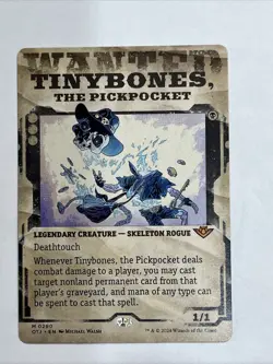 Tinybones, The Pickpocket *Non-Foil* SHOWCASE Wanted Poster OTJ MTG NM/MT - Image 1