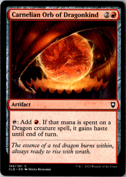 MTG Magic The Gathering Carnelian Orb of Dragonkind CLB 2022 Common #166/361 - Image 1