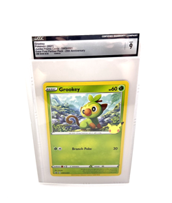 2021 Pokemon Card Grookey Swsh001 JUMBO 25th Anniversary TCG PROMO CGC 9 MINT - Image 1