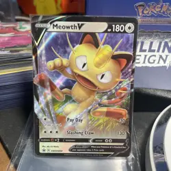 Meowth V SWSH004 Sword & Shield Ultra Rare Holo Promo Pokemon Card * New * - Image 1