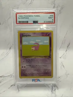 PSA 9 - Slowpoke #55/62 - Fossil 1999 - WOTC Pokemon Card - MINT - Image 1