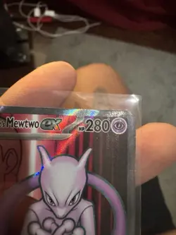 Pokemon TCG Destined Rivals Team Rockets Mewtwo EX Ultra Rare Card 213/182 - Image 4