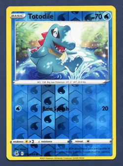 Totodile 055/264 Common Fusion Strike Pokemon Reverse Holo Lightly Played - Image 1