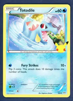 Totodile 018/025 Promo McDonald's 25th Anniversary Promos Pokemon Near Mint - Image 1