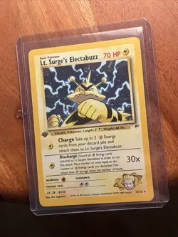 Lt. Surge's Electabuzz 006/132 Gym Heroes Pokemon Holo 1st edition - Image 1