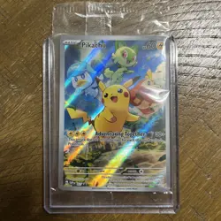 Pokemon TCG Pikachu 027 Promo Holo Black Star Paldea Evolved, Sealed - Image 1