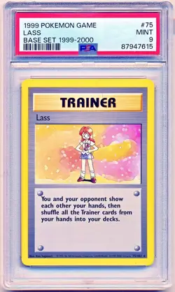 1999 Pokemon Base Set Lass 1999-2000 UK 4th Print #75 PSA 9 - POP 30 - Image 1