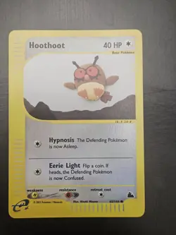 Hoothoot 65/144 Reverse Holo Pokemon Card Skyridge 2003 NM-LP - Image 1