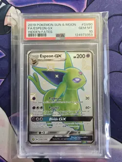 Pokemon Hidden Fates Espeon GX SV60/SV94 PSA 10 Gem Mint Shiny Vault Holo - Image 1