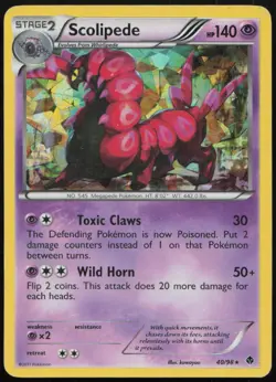 Scolipede (Cracked Ice Holo) 40/098 MP Deck Exclusives Rare Holo Pokemon - Image 1