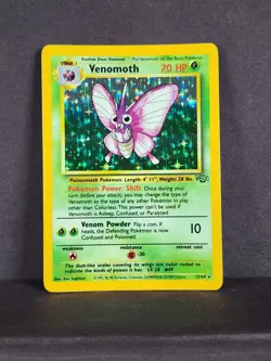NM - 1999 Pokemon TCG Jungle Venomoth Holo Unlimited Rare 13/64 Vintage - Image 2