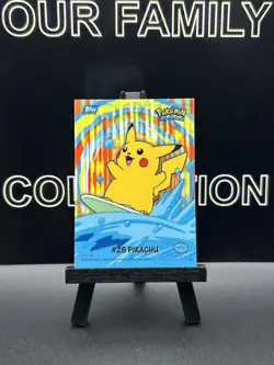 2000 Topps Pokemon TV Animation Series 2 Surfing #25 Pikachu 8 Of 10 Stick-Ons - Image 1