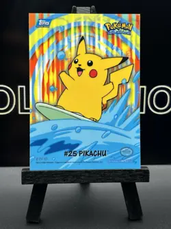 2000 Topps Pokemon TV Animation Series 2 Surfing #25 Pikachu 8 Of 10 Stick-Ons - Image 2