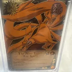 Naruto CCG The Nine-Tailed Fox Spirit Card Super Rare Foil English 1st EDITION - Image 2
