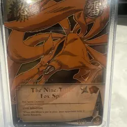 Naruto CCG The Nine-Tailed Fox Spirit Card Super Rare Foil English 1st EDITION - Image 3