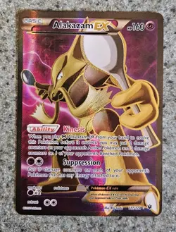 Pokemon TCG Alakazam EX Full Art Ultra Rare Holo 117/124 Fates Collide - Image 1