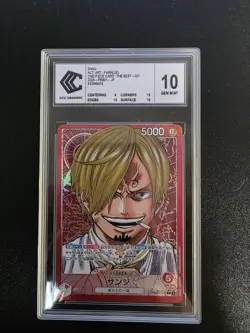 Carte One Piece gradee 10 - Sanji PRB01-001 - Parallel - Image 1
