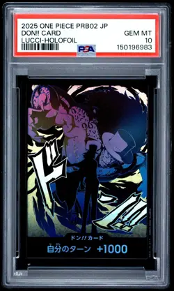 ONE PIECE JAPANESE PRB02-THE BEST- VOL.2 DON!! CARD ROB LUCCI-HOLOFOIL PSA 10 - Image 1