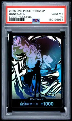 ONE PIECE JAPANESE PRB02-THE BEST- VOL.2 DON!! CARD ROB LUCCI-HOLOFOIL PSA 10 - Image 3
