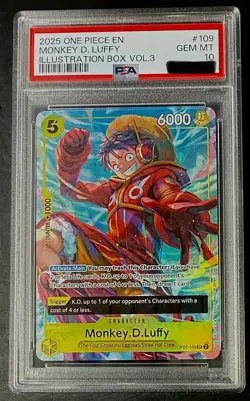 PSA 10 One Piece OP07-109 SR - Monkey.D.Luffy - EN - Foil - Illustration Box 3 - Image 1