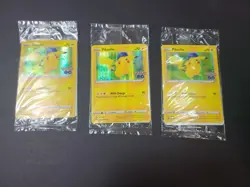 Sealed Pokemon GO Pikachu Promo Lot 3 Basic Cards English Regular 028/078 - Image 1