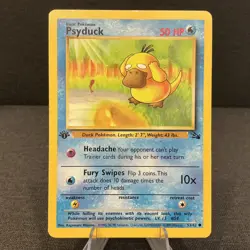 Psyduck 53/62 1st Edition Fossil Vintage WOTC Pokemon TCG Card - Image 1